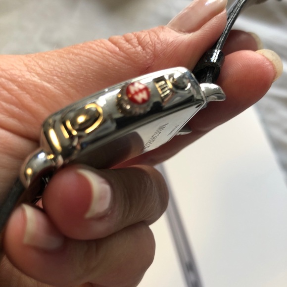 Michele Watch with Black Patent Band (no diamonds) - Picture 14 of 15